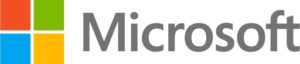 Logotipo da empresa Microsoft em fundo transparente