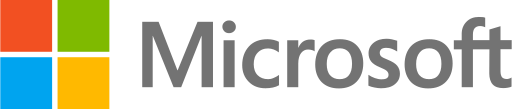 Logotipo da empresa Microsoft em fundo transparente